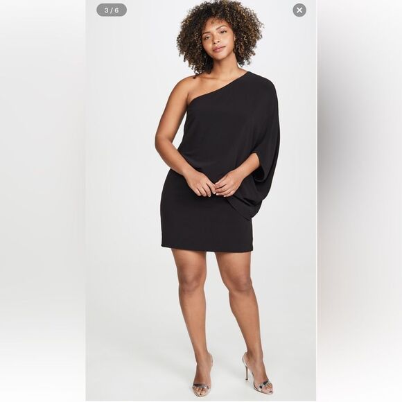 Halston Heritage One Shoulder Mini Dress - Picture 1 of 6